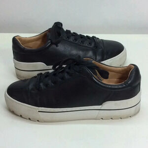 J/Slides Black Leather Sneakers